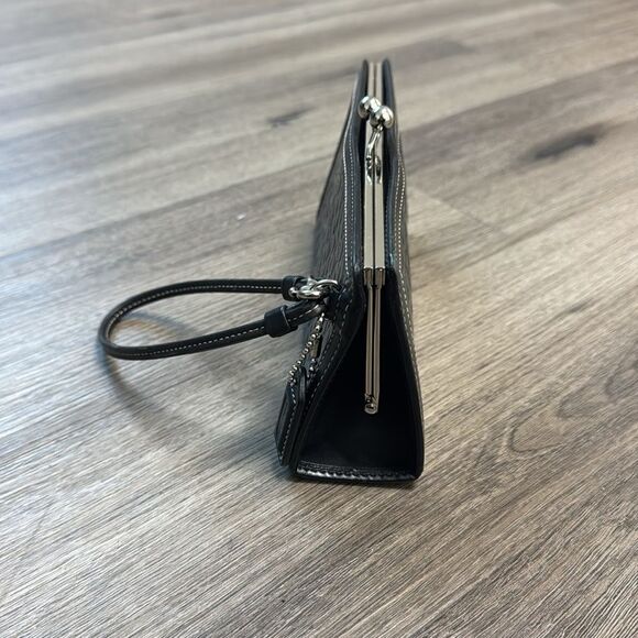 Vintage Coach Signature Black Clutch/Wristlet - Picture 2 of 9